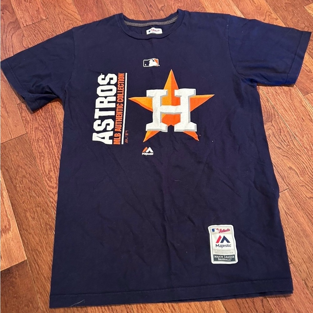 Majestic Houston Astros Triple Peak Navy Blue Tee